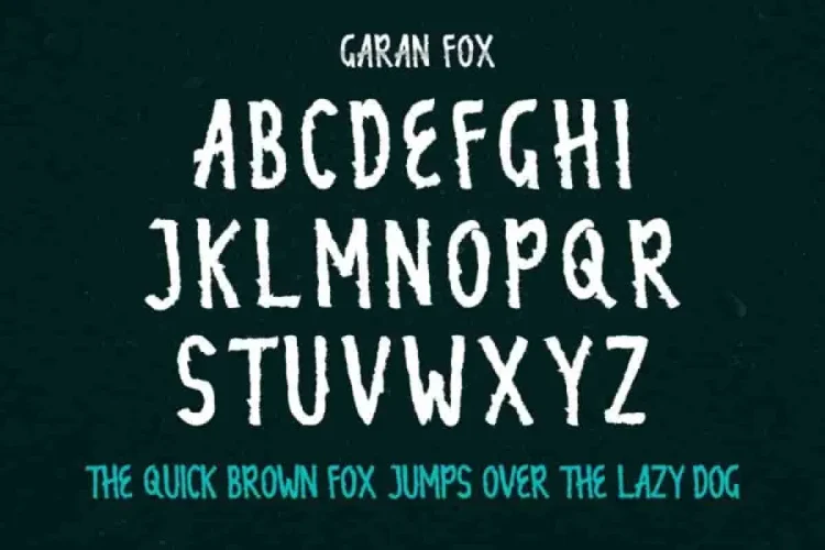 Garan Fox Hand Brush Typeface Font