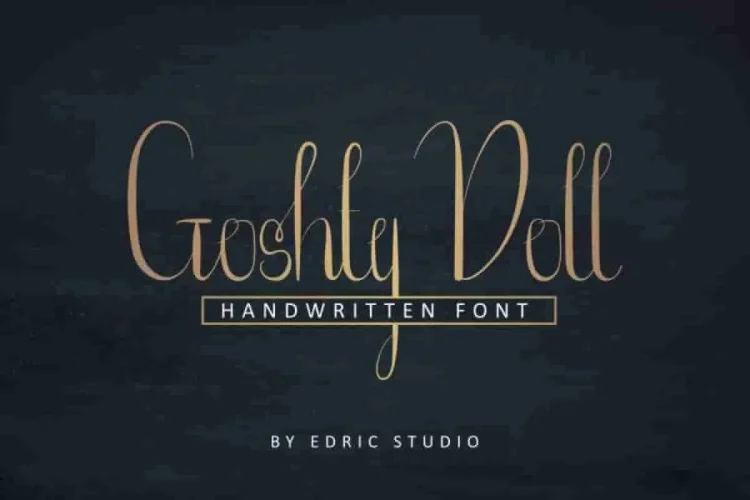 Goshty Doll Calligraphy Font