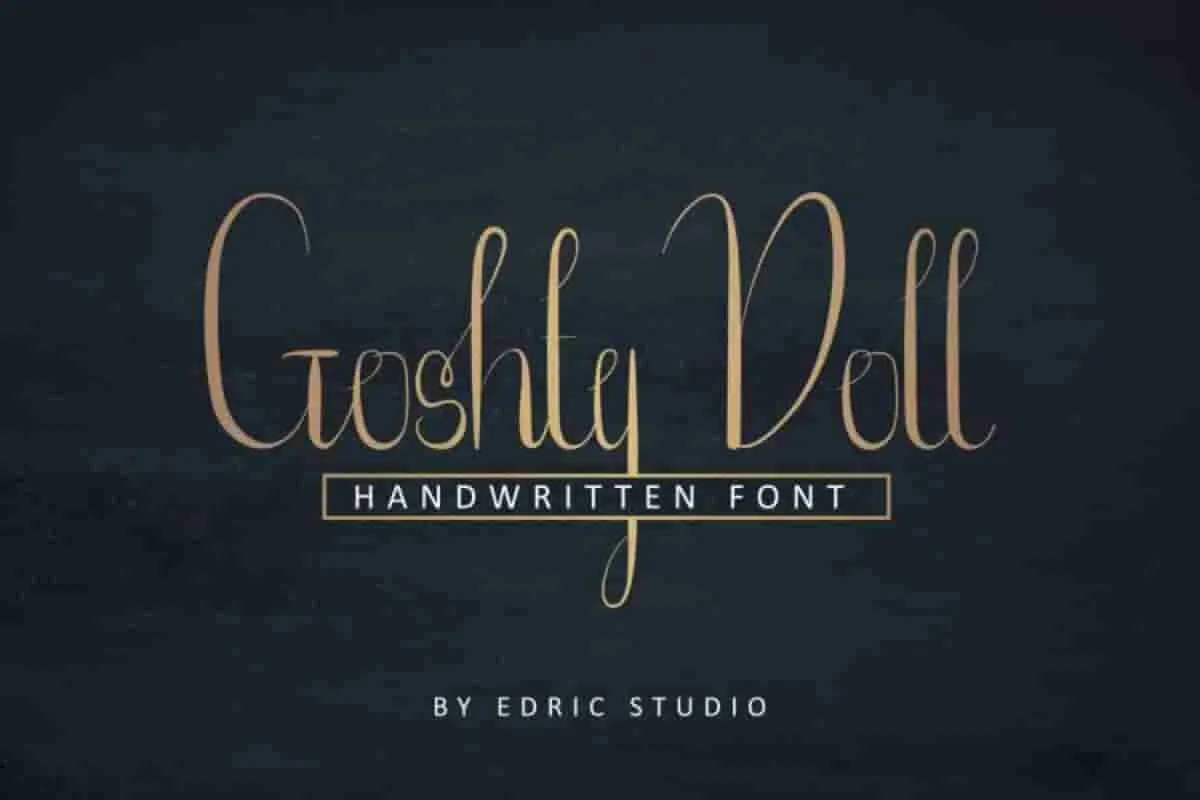 Goshty Doll Calligraphy Font