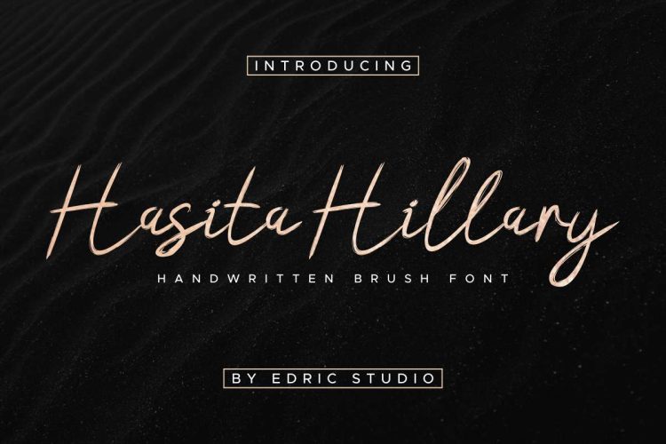 Hasita Hillary Brush Font