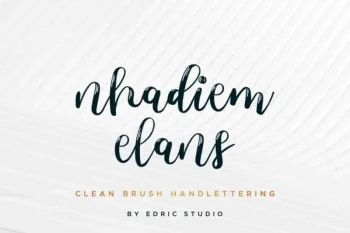 Nhadiem Elans Calligraphy Font