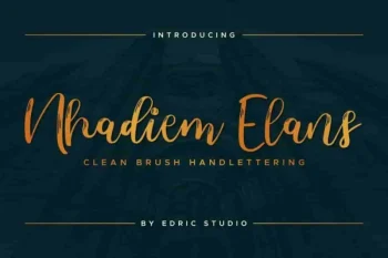 Nhadiem Elans Calligraphy Font