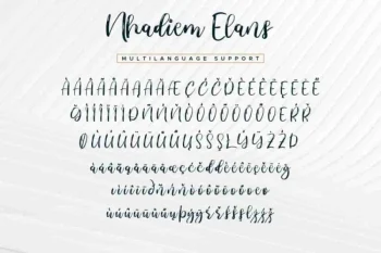 Nhadiem Elans Calligraphy Font