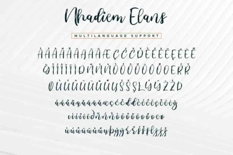 Nhadiem Elans Calligraphy Font