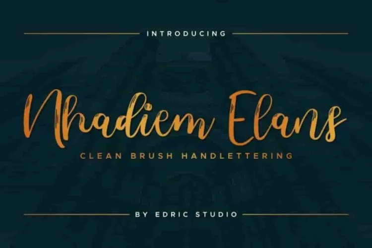 Nhadiem Elans Calligraphy Font