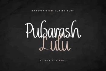 Pubarash Lulu Handwritten Script Font