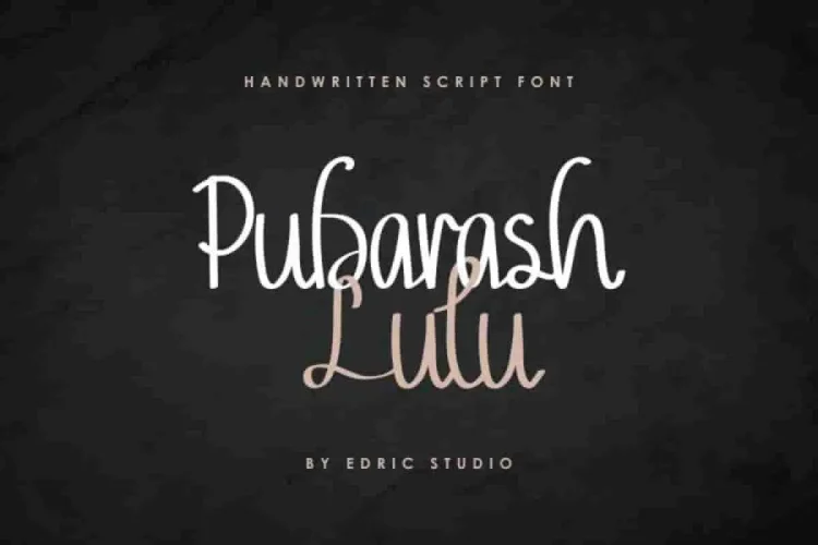 Pubarash Lulu Handwritten Script Font