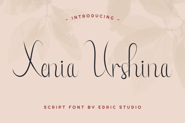 Xenia Urshina Calligraphy Font