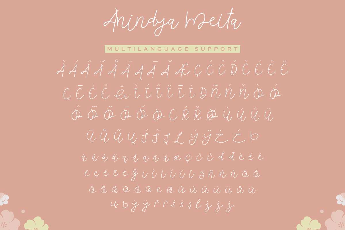 Anindya Meita Handwritten Font By Edricstudio