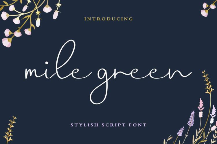 Mile Green Signature Font - Image 6