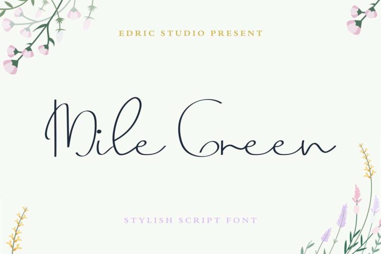 Mile Green Signature Font