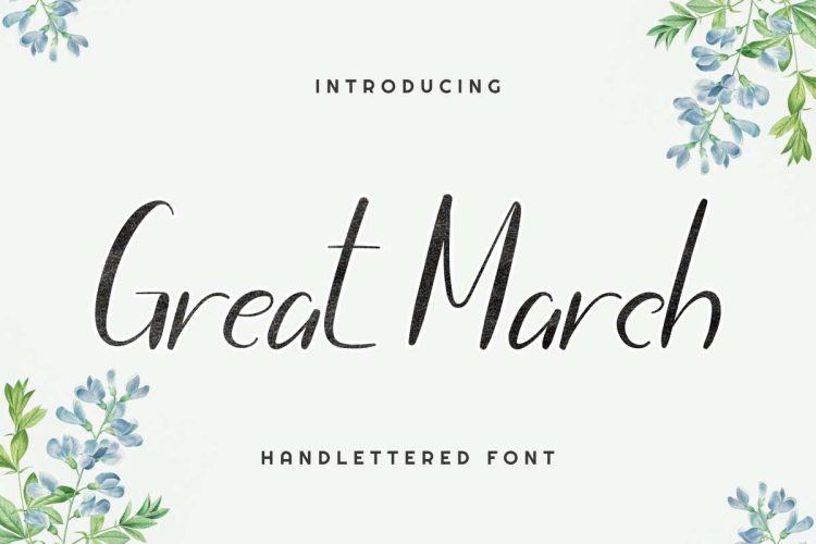 Great March Calligraphy Font