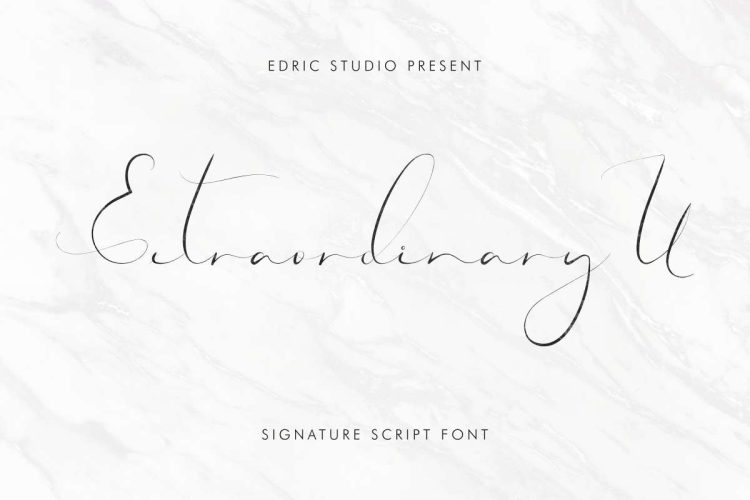 Extraordinary U Calligraphy Font - Image 10