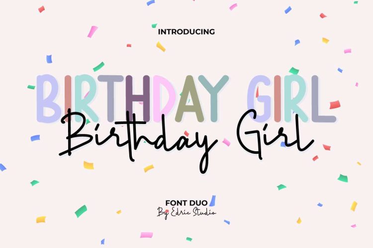 Birthday Girl Font Duo