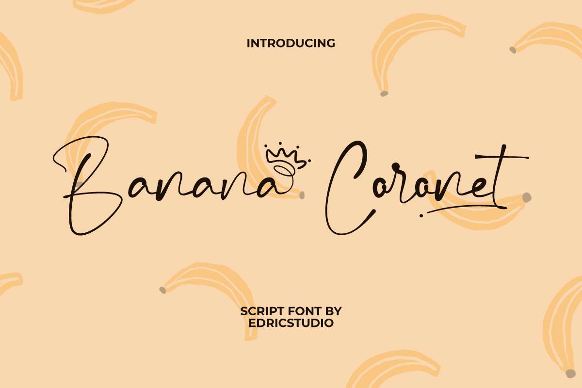 Banana Coronet Font by Edric Studio