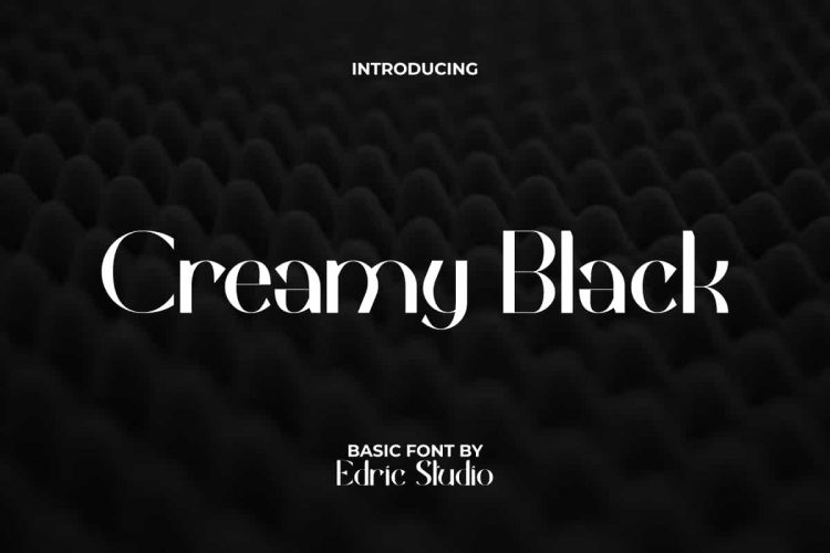 Creamy Black Font