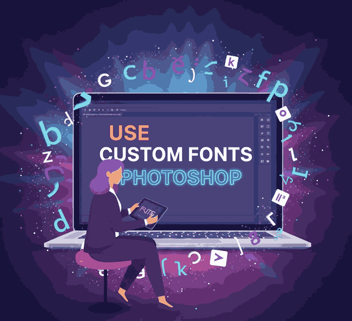 Use Custom Fonts Photoshop